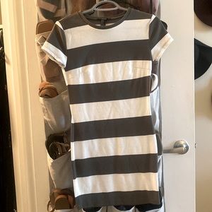 Olive Green and White Forever 21 Dress Size Small